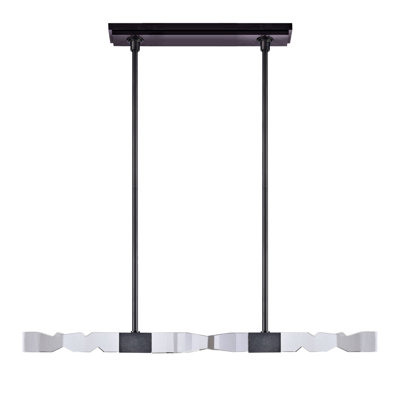 Luminaire suspendu linéaire de luxe à 3 lumières DEL 3CCT 4 po x 3 po à 3 lumières DEL 3CCT