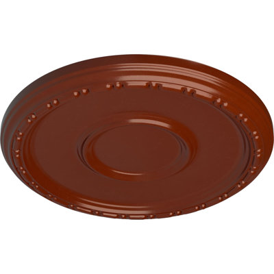 Endurathane Medea Ceiling Medallion, 16 1/2"OD x 1 1/2"P (Fits Canopies up to 5 1/2"), Hand-Painted Firebrick Finish