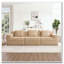Canapé modulaire sans siège à 3 places, canapé modulaire Cloud avec assise profonde, canapé modulaire moderne à 3 places avec coussins décoratifs Tissu en velours côtelé-644916941-644916942-644916937