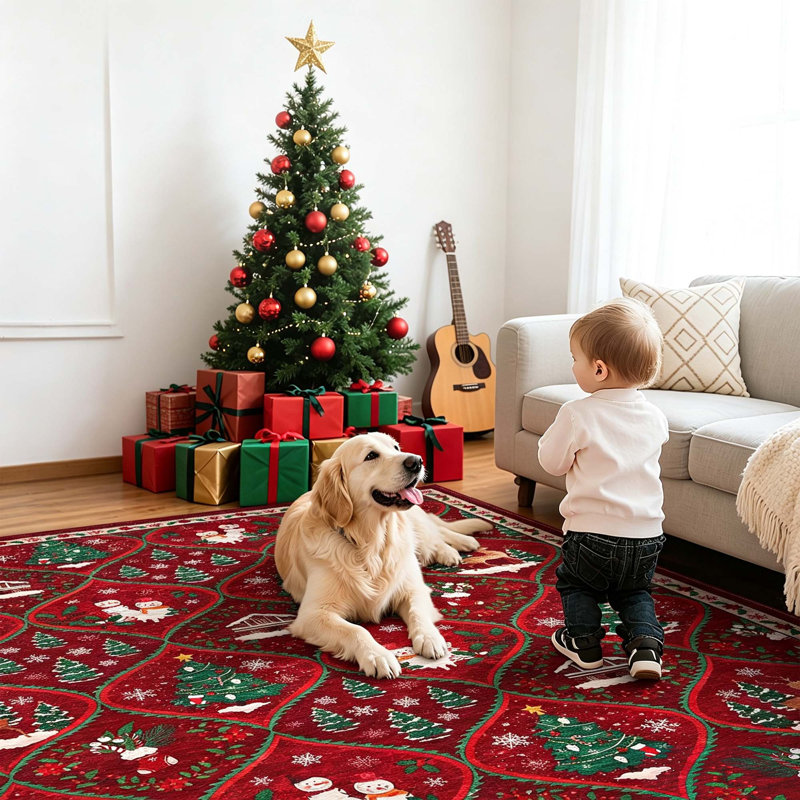 Geometric Washable Area Rug, 120*170cm