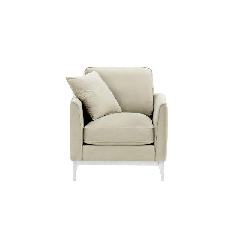 Jaar Upholstered Armchair, Beige, White