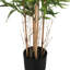 Plante artificielle, hauteur 50 po, bambou, intérieur, faux, faux, plancher, verdure, pot, décoratif, feuilles vertes, pot noir