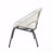 Modern Outdoor PE Rattan Loveseat with Hammock Weave & Powder-Coated Iron Frame-1067803480