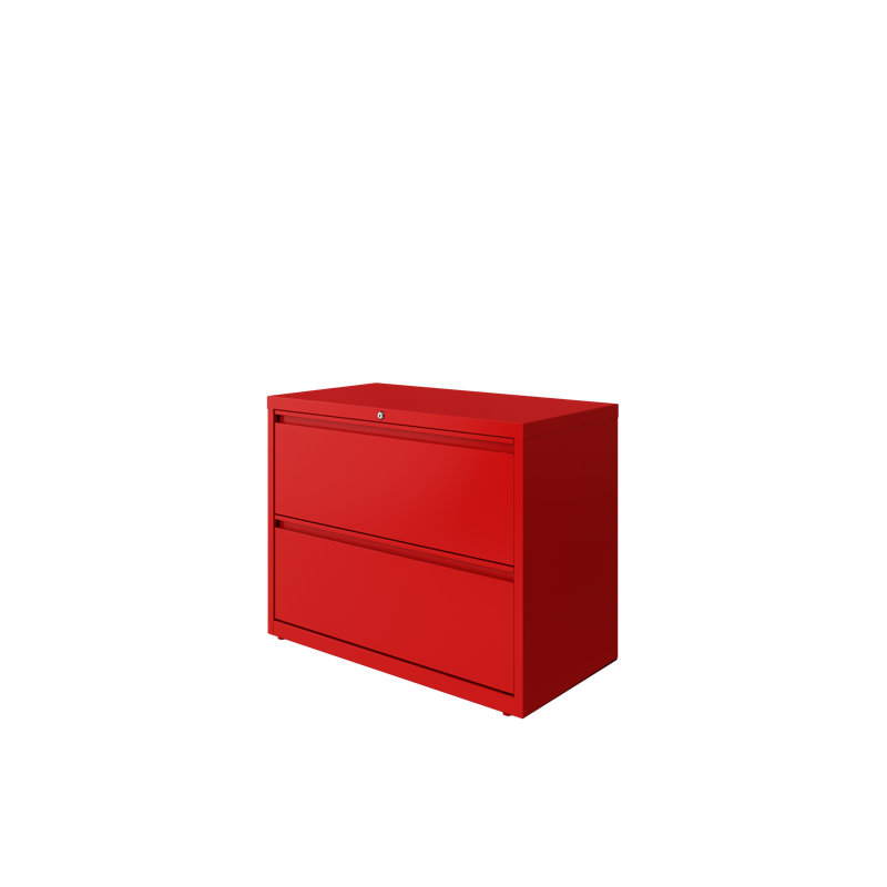 36'' Wide 2 -Drawer Steel File Cabinet, Red