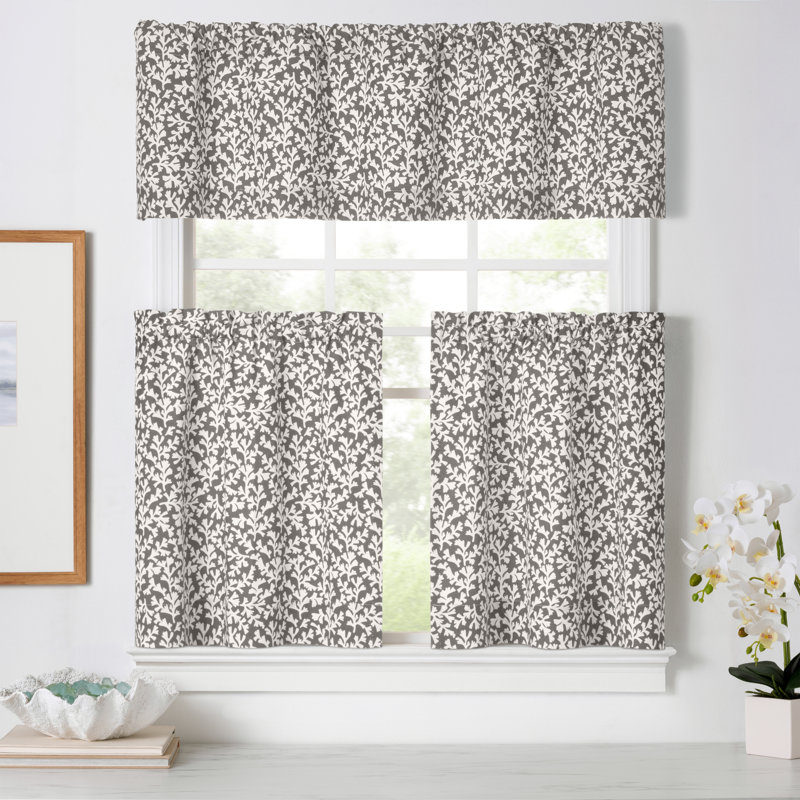 Mariscal Tailored Curtain Valance, Gray