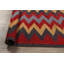 Tapis de couloir en laine rouge/jaune à chevrons fait à la main KilimTapis décoratif
