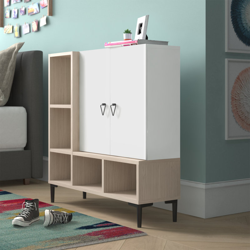 Platin 11 Pair Shoe Storage Cabinet, White/Cordoba