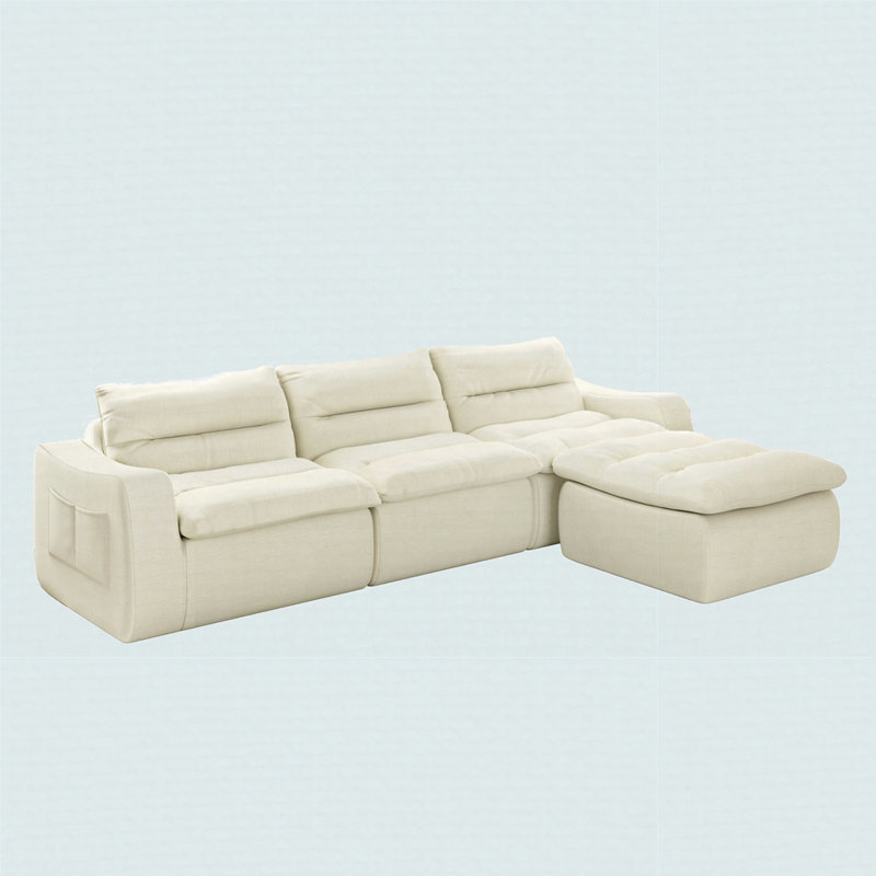 Canapé modulaire Grimpante Boneless 116,26 po, Tissu beige