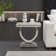 Traeshaun Faux Marble Top Metal Base End Table