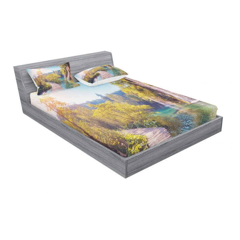 Microfiber Sheet Set, Queen Sheet Set with Fitted Sheet