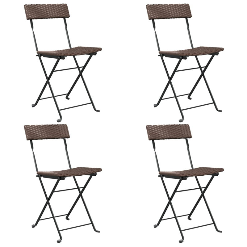 Annecliffe Folding Patio Dining Side Chair, Brown