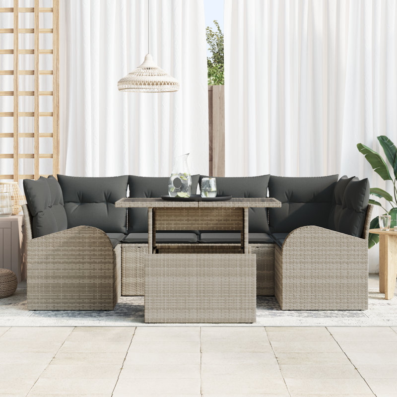 234cm Wide Patio Sofa with Cushions