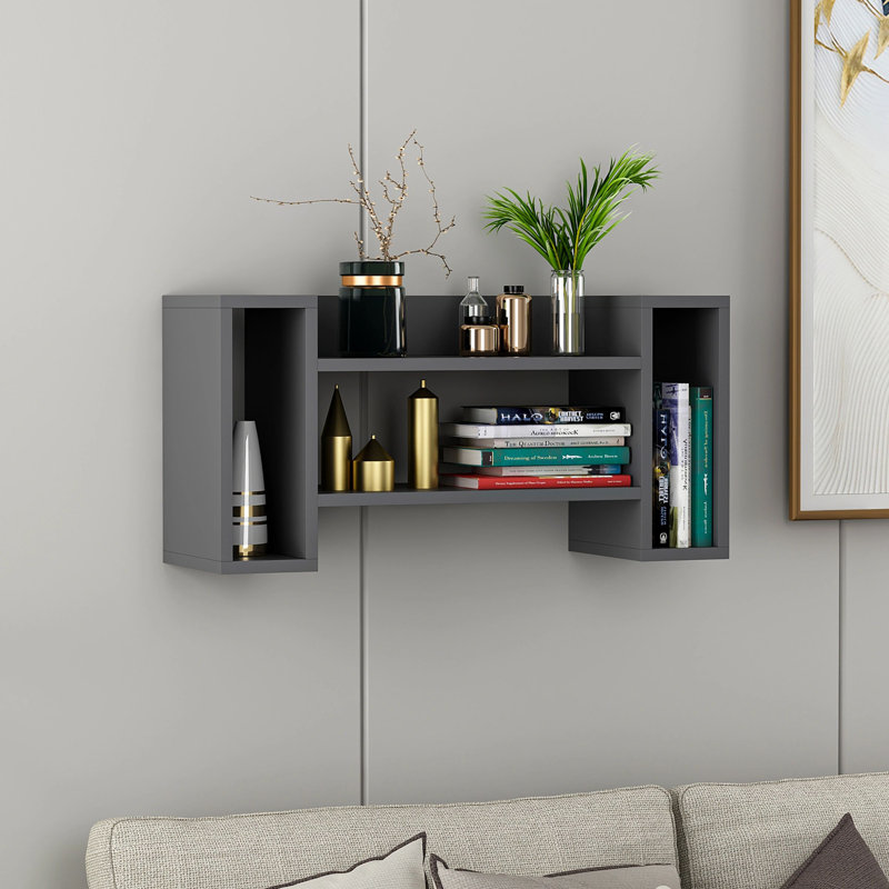 Angalena Floating Accent Shelf, Anthracite