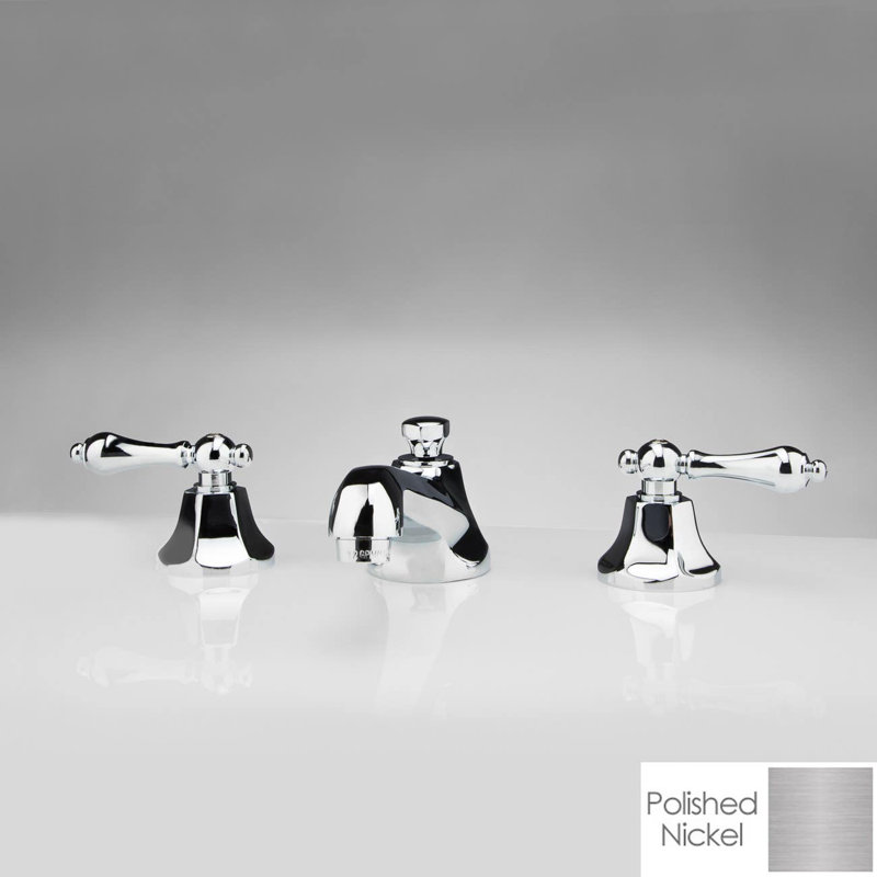 Widespread 2-handle Bathroom Faucet, Polished Nickel