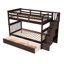 Lit superposé à escalier avec trois tiroirs, idéal pour la chambre à coucher et le dortoir, offrant beaucoup de rangement et un espace de sommeil confortable-1802431146