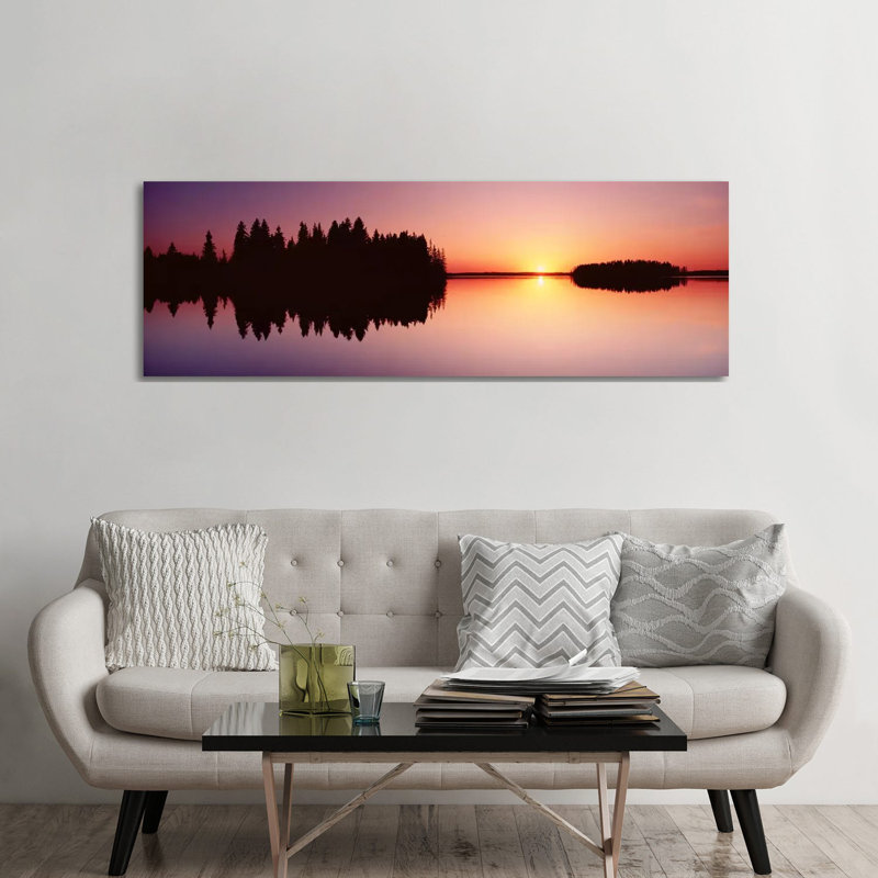 Canada, Alberta, Elk Island National Park 1 Piece Wrapped Canvas Panoramic Wall Art, 182.88 cm H x 60.96 cm W