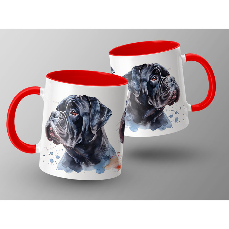 Ceramic Coffee Mug, Red, 3