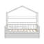 Lit simple en bois avec lit gigogne et tablette intégrée pour enfants-1707764409