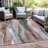 Machine Washable Indoor/Outdoor Xhevrie Salmon Rug-1074526305