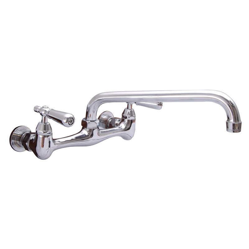 Robinet de cuisine à deux poignées Dollie, Chrome poli