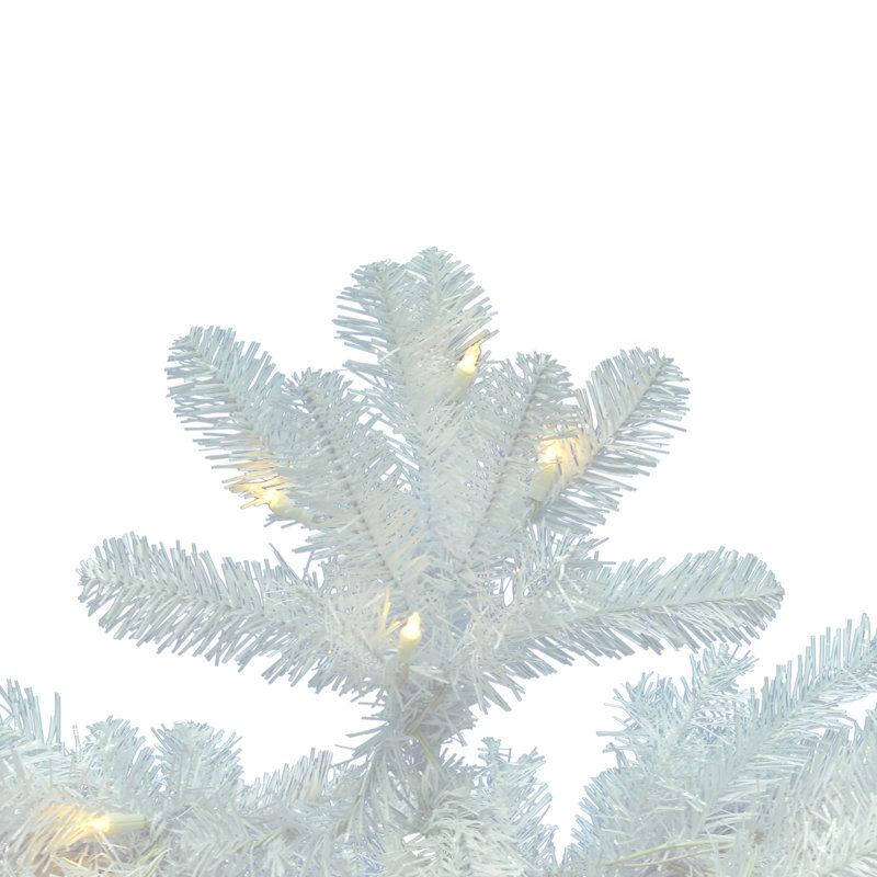 Sparkle White Spruce Pencil Artificial Christmas Tree, 7.5' H, ClearDura-Lit® Incandescent