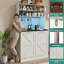 Armoire de 63 po avec poubelle 10 gallons, lumière DEL, prise-1178715606