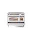 Cuisinière à induction 48 pouces avec 6 éléments à induction ILVE Nostalgie II Series (porte en verre)-805947469