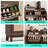 Rattan Shoe Storage Cabinet With Adjustable Shelves And Solid Wood Legs, Boho Modern Shoe Rack-119402758