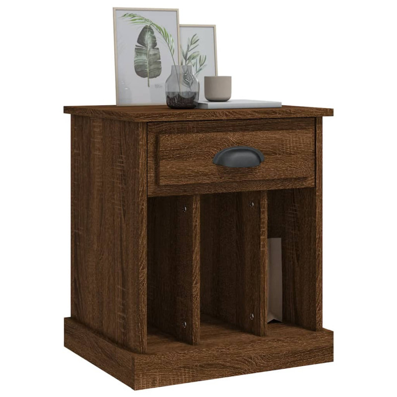 43cm W Bedside Table, Brown