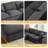 125" Modular Sectional Corner Sofa Large Chenille 7 Seater Deep Seat Couch With Cloud Ottoman & Pillows-1066500725