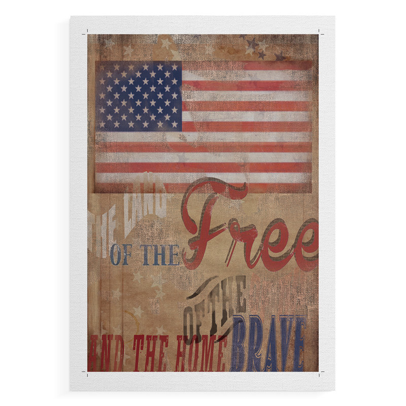 Land of the Free - Toile imprimée seulement - NON-CADRE, H 27 po x l 18 po