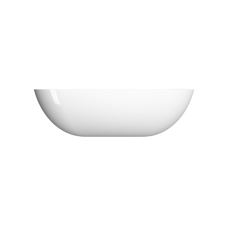 Récipient carré en résine Kauri , Blanc lustré
