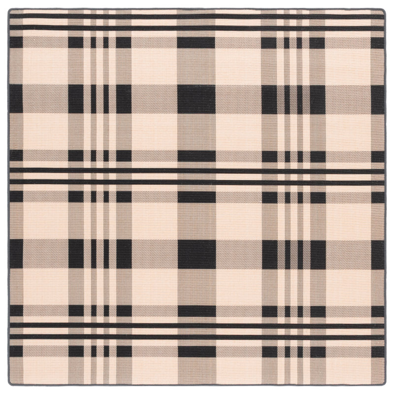 Natural Fiber 157 Sisal Pile Plaid Rug, Square 6'