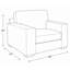 Chaise en tissu Macklin, crème