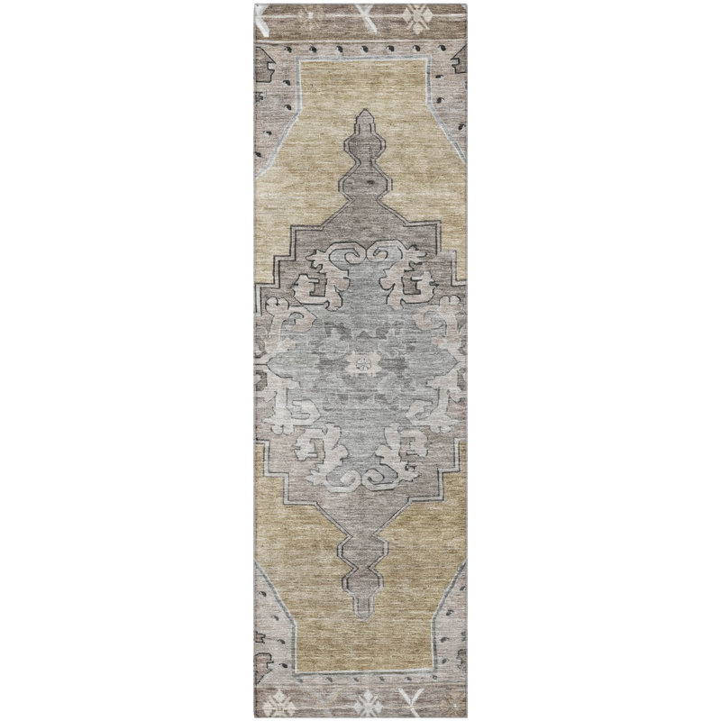 Premium Machine Washable Lubbers AMF1731 Global Rug, Runner 2'3" x 7'6"