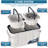 Spin Mop Bucket with Wringer, Separate Dirty and Clean Water,with 6 Replacement Mop Heads,4X Wheel