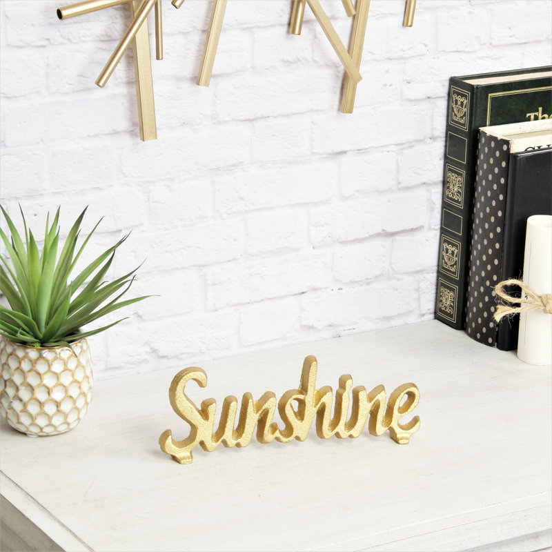 Enseigne de table Norah Sunshine, Or