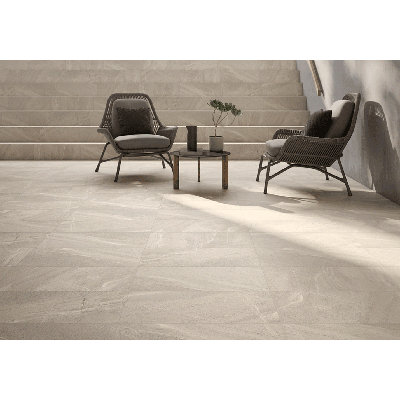 Sandstone Beige 12" x 24" Porcelain Stone‑Look Floor & Wall Tile