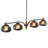 Ember 4-Light Smoked Glass LED Chandelier - Black