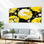 Tableau sur toile à motif floral jaune (paquet de 3)-1420187642