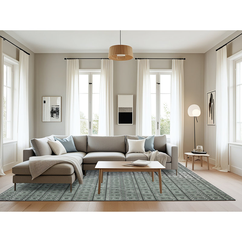Geometric Indoor Rug, Rectangle 8' x 10'
