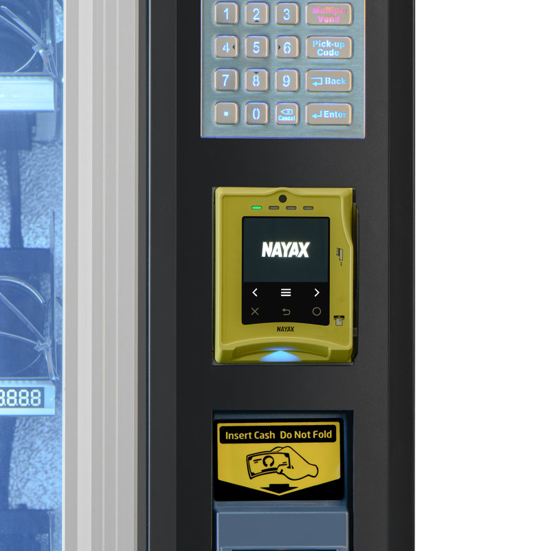 Refrigerated Snack Vending Machine with 36 Slots with Bill and Coin Acceptor in Black (KM-VMR-30-BC)