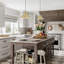 1-Light Brass Cone Kitchen Pendant Light 
