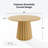 46" Solid Wood Dining Table Round Pedestal Kitchen Table-170392276-170392274