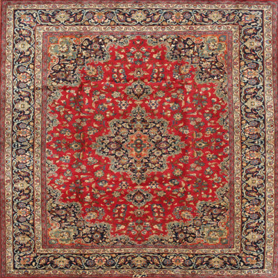 Tapis rouge/bleu traditionnel Rindge