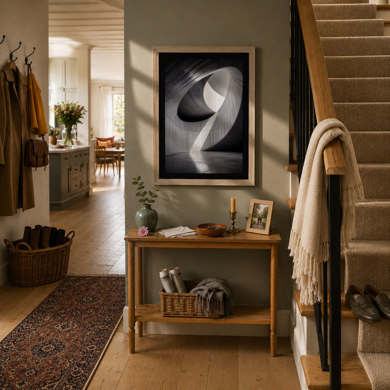 Light Through Form Industrial - Framed Print, A4 - 29.7 x 21.0 cm, Oak