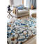 Amanpuri Hand Tufted Floral Area Rug in Stone/Navy-63003433