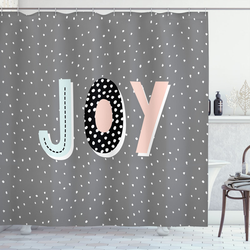 Joy Shower Curtain Set + Hooks, 70" H x 69" W