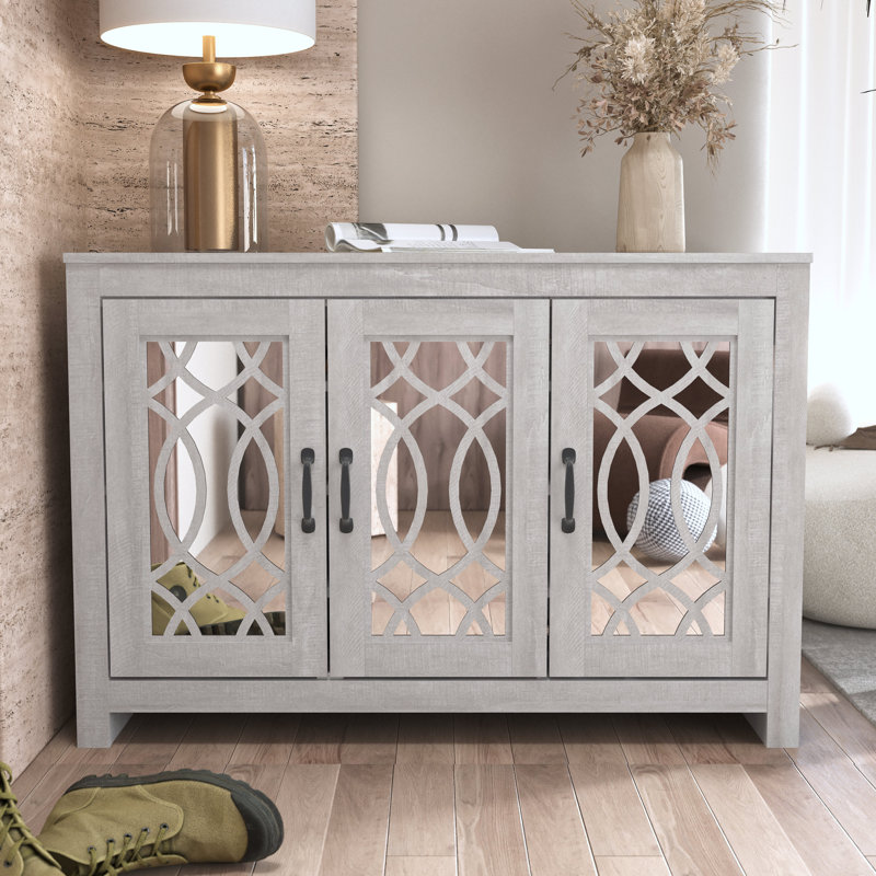 Eleana 16 Pair Shoe Storage Cabinet, Dusty Gray Oak