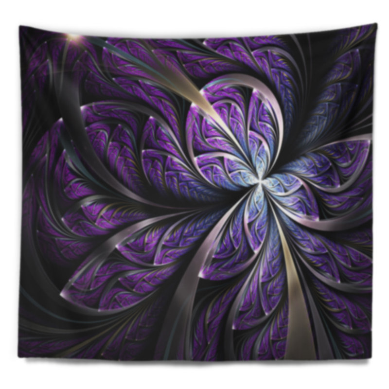 Tapisserie floral scintillant mauve, H 50 po x l 60 po